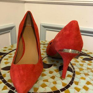 Calvin Klein Womens Suede Pointed Toe Heel